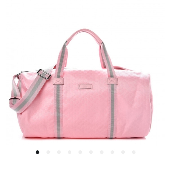 Gucci Handbags - GUCCI Nylon Microguccissima Gym Bag Pink